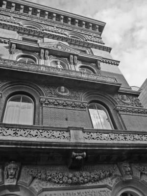 High Up in London England B&W